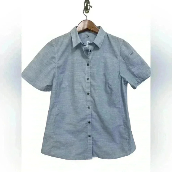 Chef Works Urban Collection Women’s Blue Button Up Shirt Size Medium - Picture 1 of 8